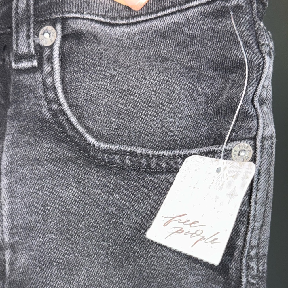 Free People High Waisted Jegging in Black - Picture 4 of 5